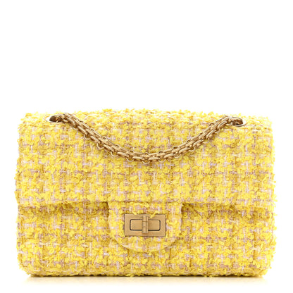 Chanel Tweed Quilted 2.55 Reissue Mini Flap Yellow 1 of 9