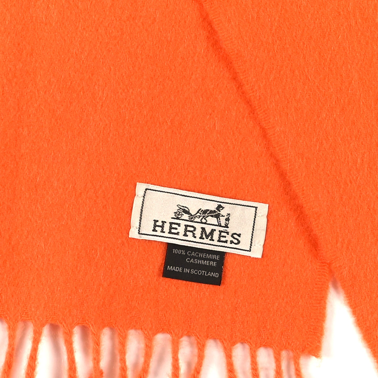 Cashmere Fringe Stole Orange