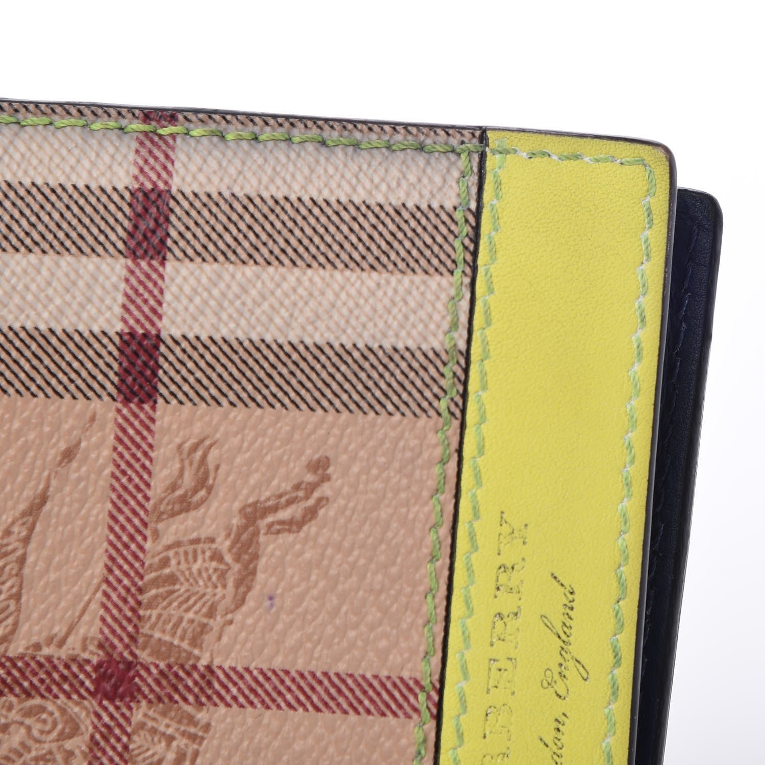 Burberry Haymarket Check BBi-Fold Wallet Yellow 9 of 12