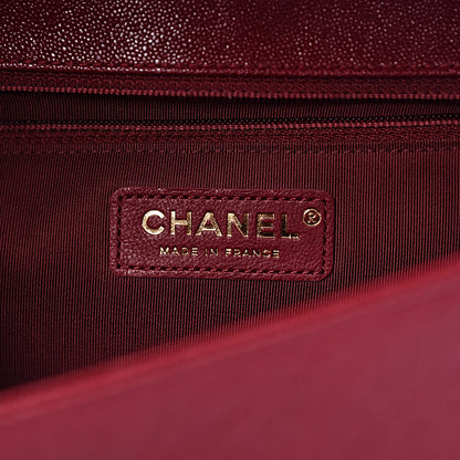 Chanel Caviar Chevron Quilted New Medium Boy Flap Red 6 of 10