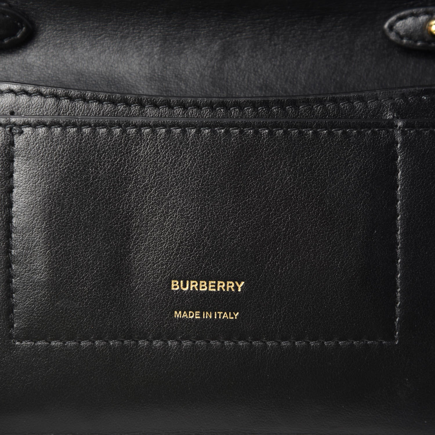 Burberry Grainy Calfskin Rowe TB Phone Wallet On Chain Black 10 of 11