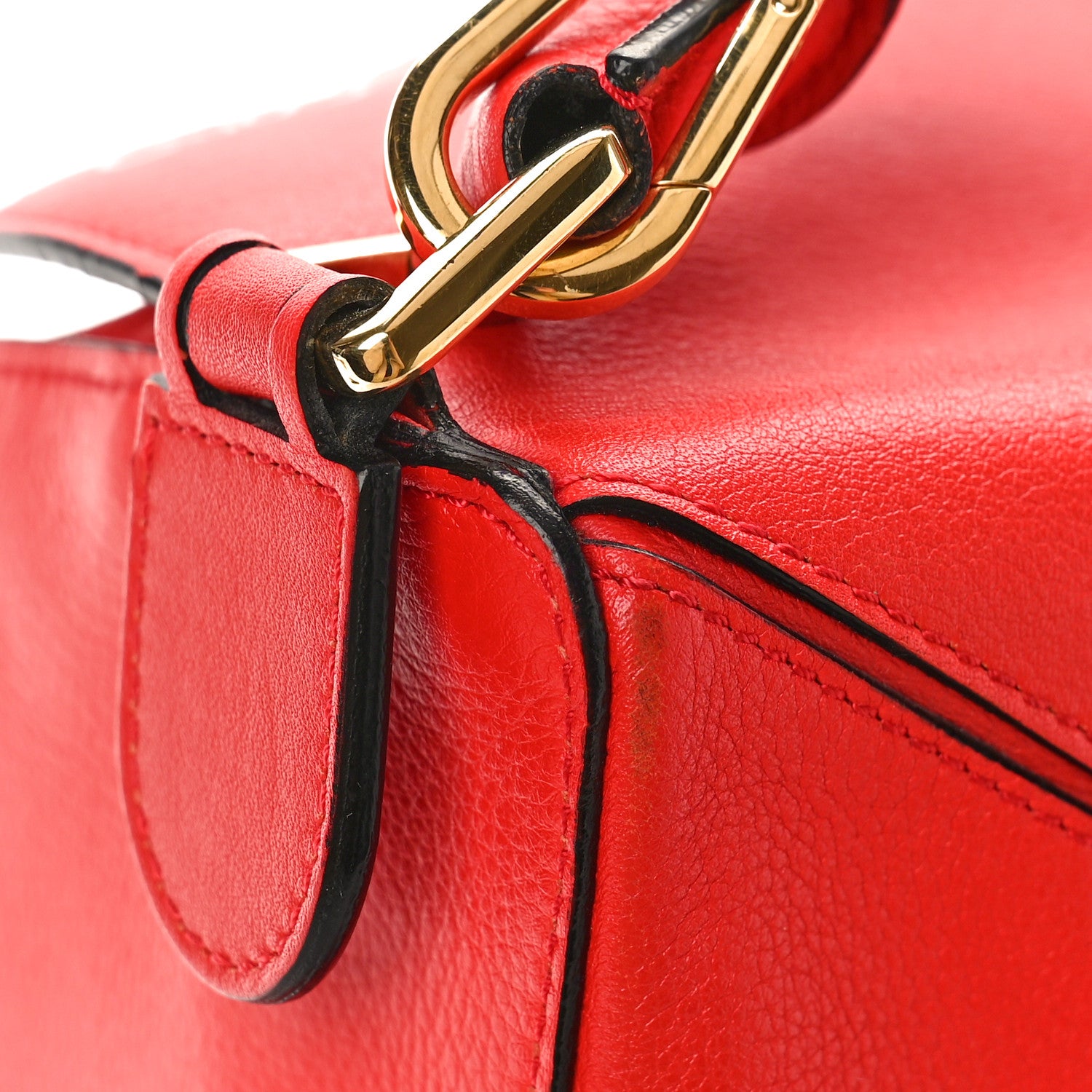 Loewe Calfskin Medium Puzzle Bag Scarlet 9 of 9