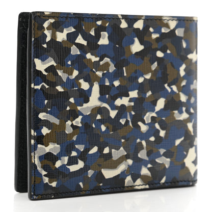 Fendi Vitello Elite Granite Monster Eyes Bi-fold Wallet Navy 3 of 8