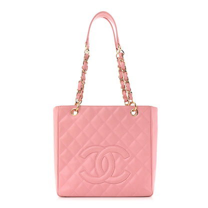 Chanel Caviar Quilted Petit Shopping Tote PST Pink 1 of 16