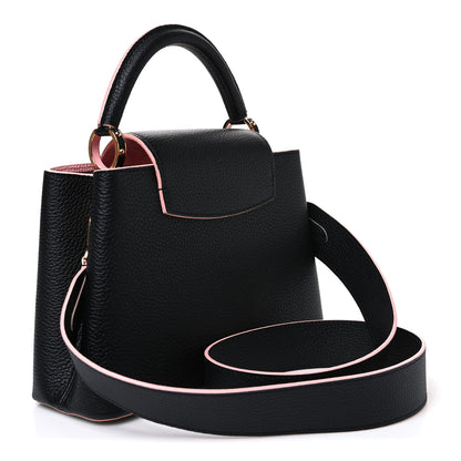 Louis Vuitton Taurillon Capucines BB Black Pink 3 of 9