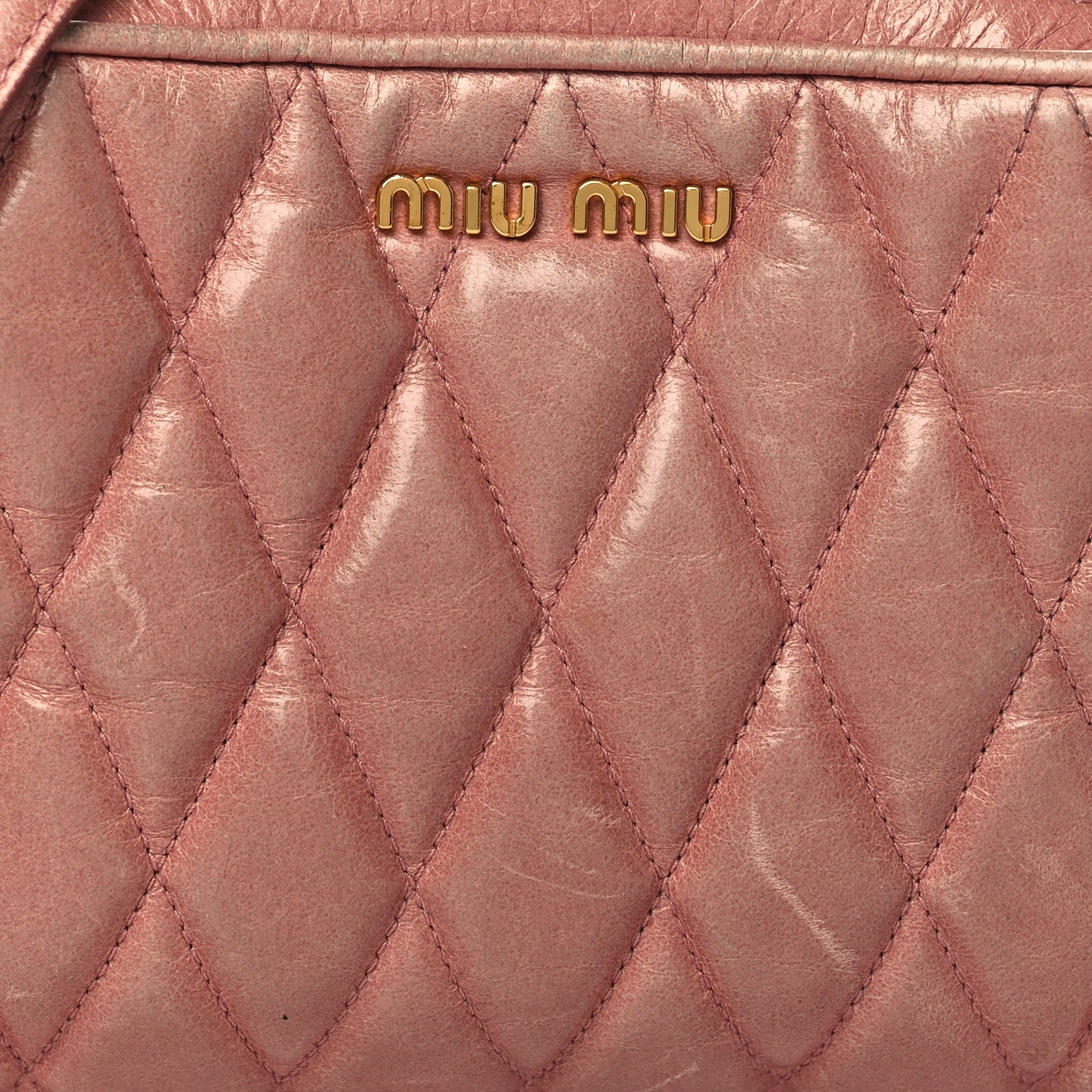 Miu Miu Vitello Shine Quilted Camera Bag Loto 7 of 15