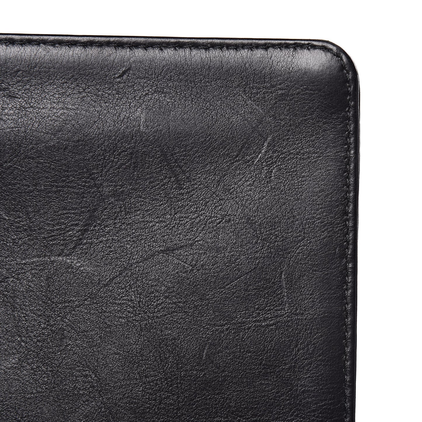 Calfskin Quilted Large Boy Flap Black