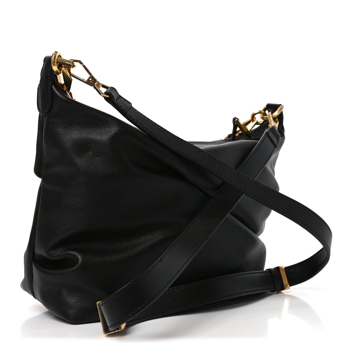 Jimmy Choo Soft Calfskin Small Diamond Hobo Black 3 of 9