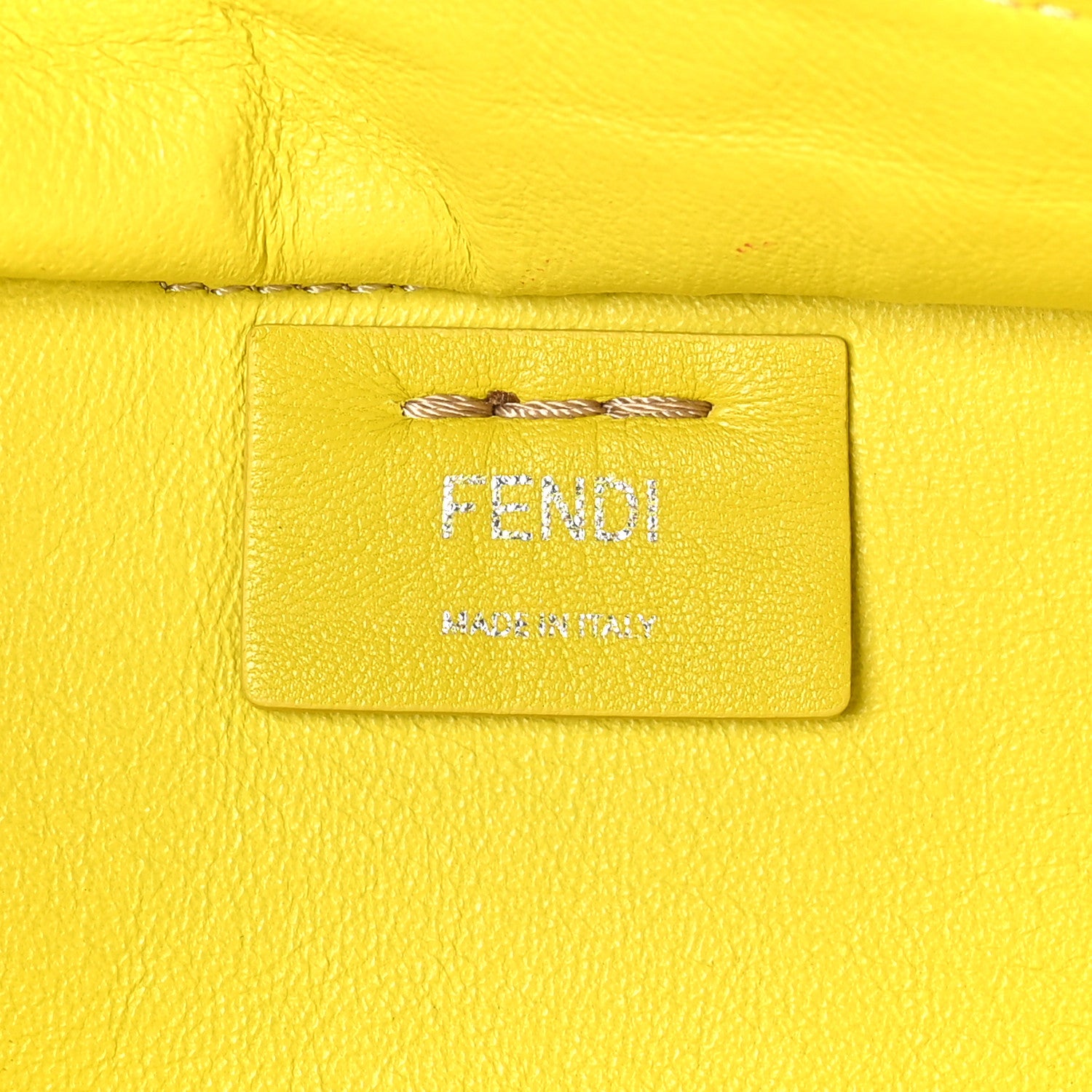 Fendi Vitello Dolce Shiny Nappa Petite 3Jours Tote Cuoio Lime 6 of 10