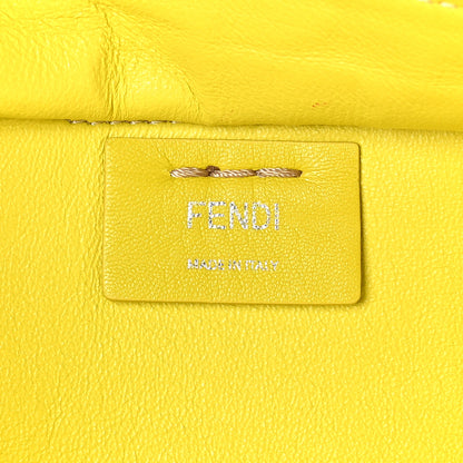 Fendi Vitello Dolce Shiny Nappa Petite 3Jours Tote Cuoio Lime 6 of 10