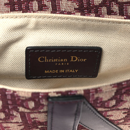 Christian Dior Oblique Mini Saddle Bag Burgundy 6 of 10