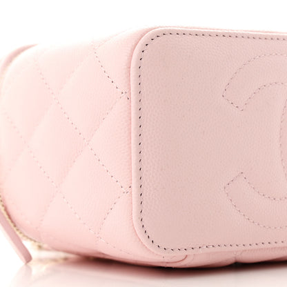 Chanel Caviar Quilted Small Vanity Case With Chain Light Pink 9 of 10