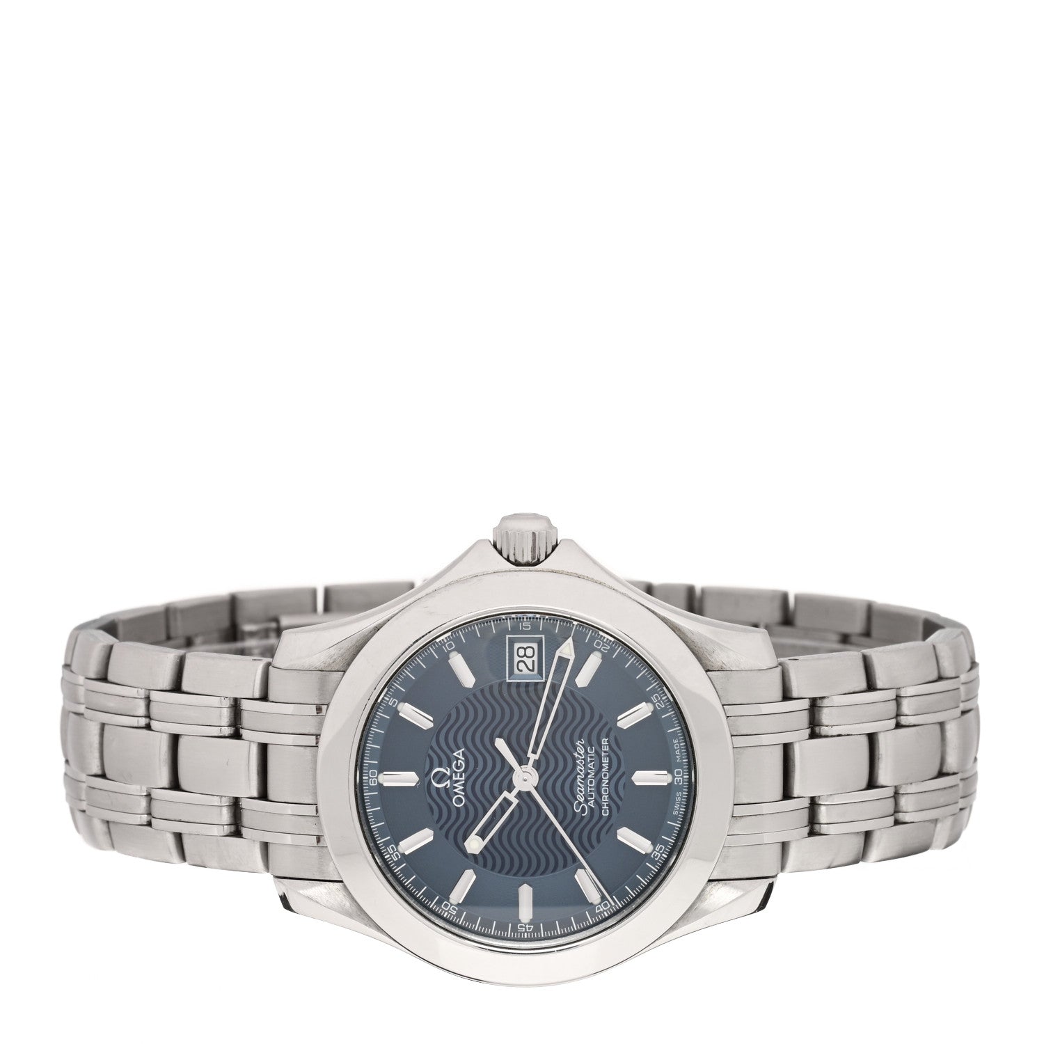Omega Stainless Steel 36mm Seamaster Automatic Watch Blue 168.1601 Blue 2 of 4