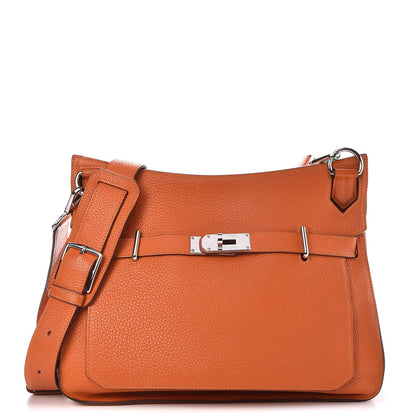 Hermes Taurillon Clemence Eclat Jypsiere 34 Orange Moutarde 1 of 11
