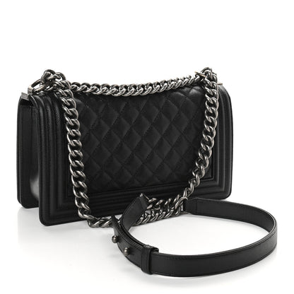 Chanel Caviar Quilted Medium Boy Flap Black 3 of 9