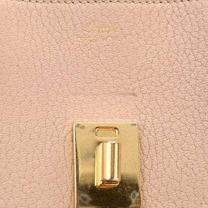 Chloe Grained Lambskin Mini Drew Shoulder Bag Cement Pink 10 of 11