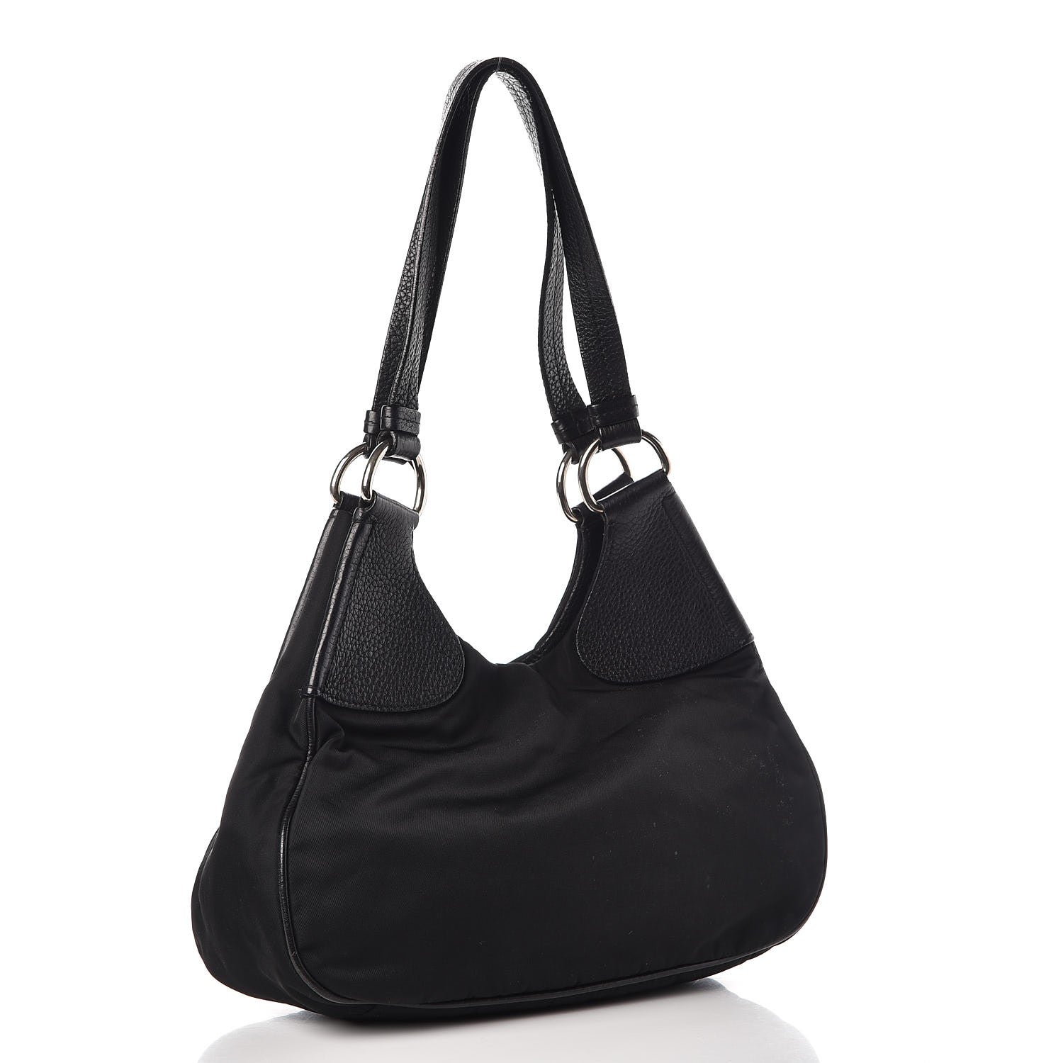 Prada Tessuto Nylon Hamal Small Shoulder Bag Black 3 of 9