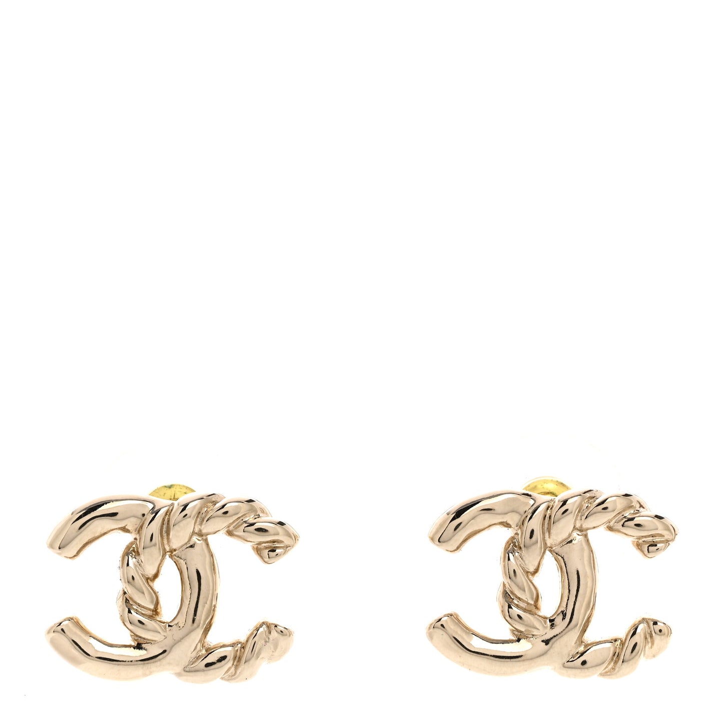 Twisted CC Earrings Gold