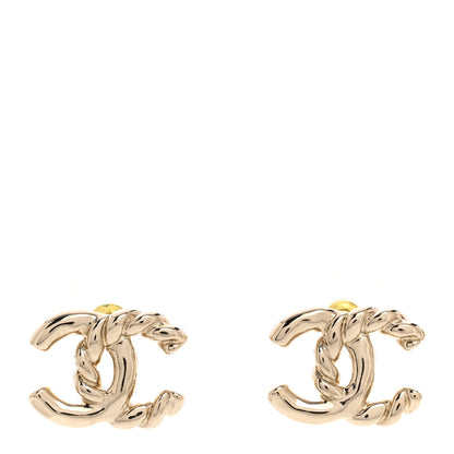 Chanel Twisted CC Earrings Gold 1 of 5