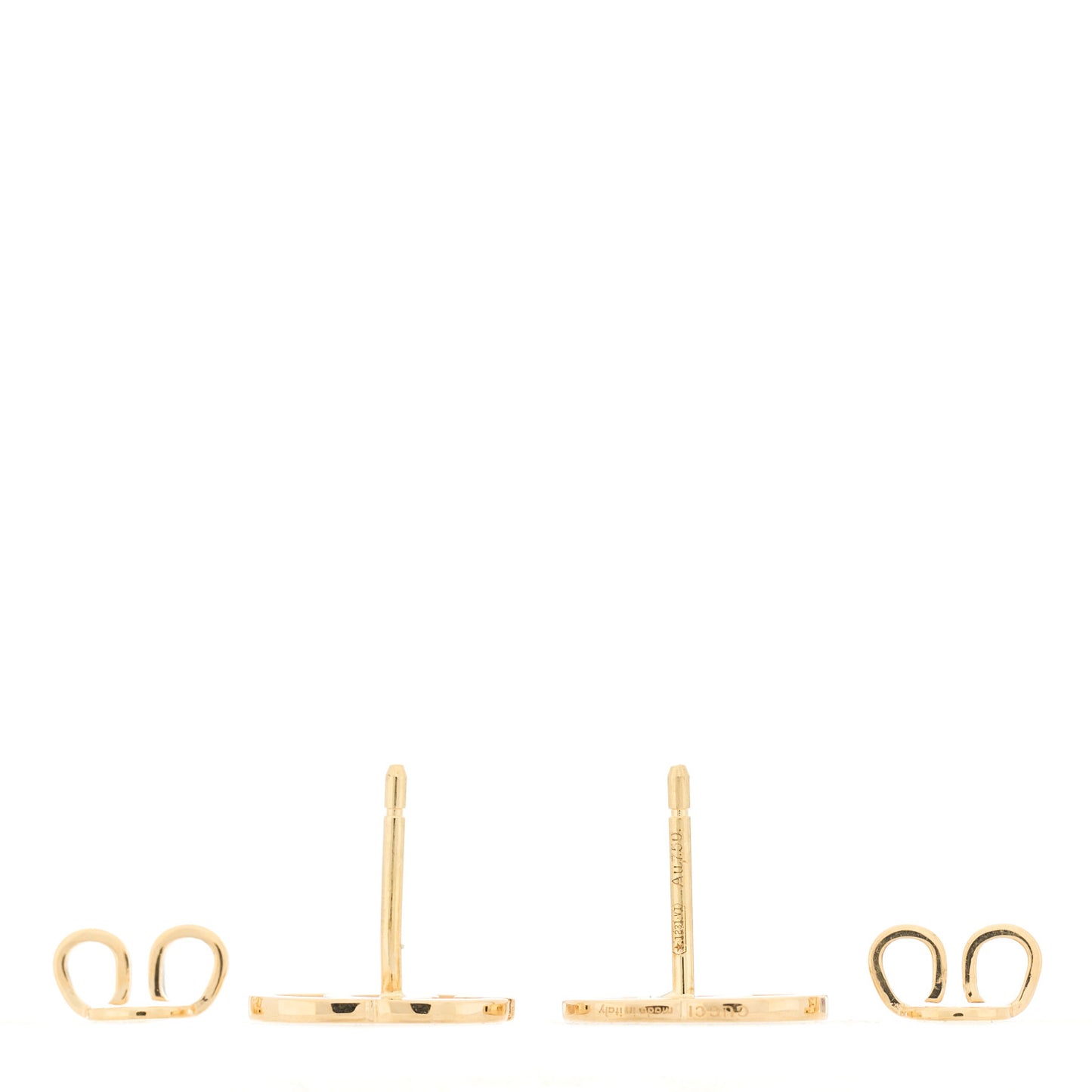 18K Yellow Gold GG Tissue Stud Earrings