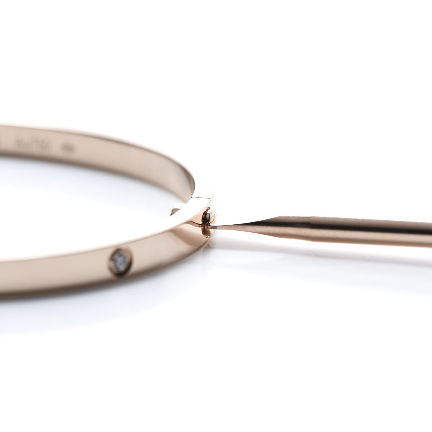 Cartier 18K Pink Gold 10 Diamond Small LOVE Bracelet 17 5 of 6