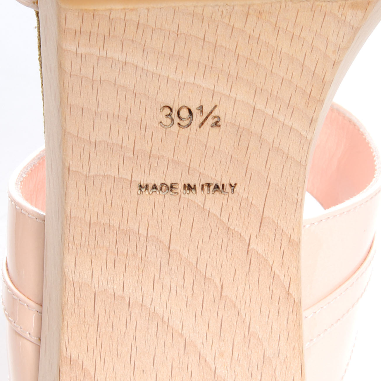 Patent Open Toe Mules 39.5 Marshmallow