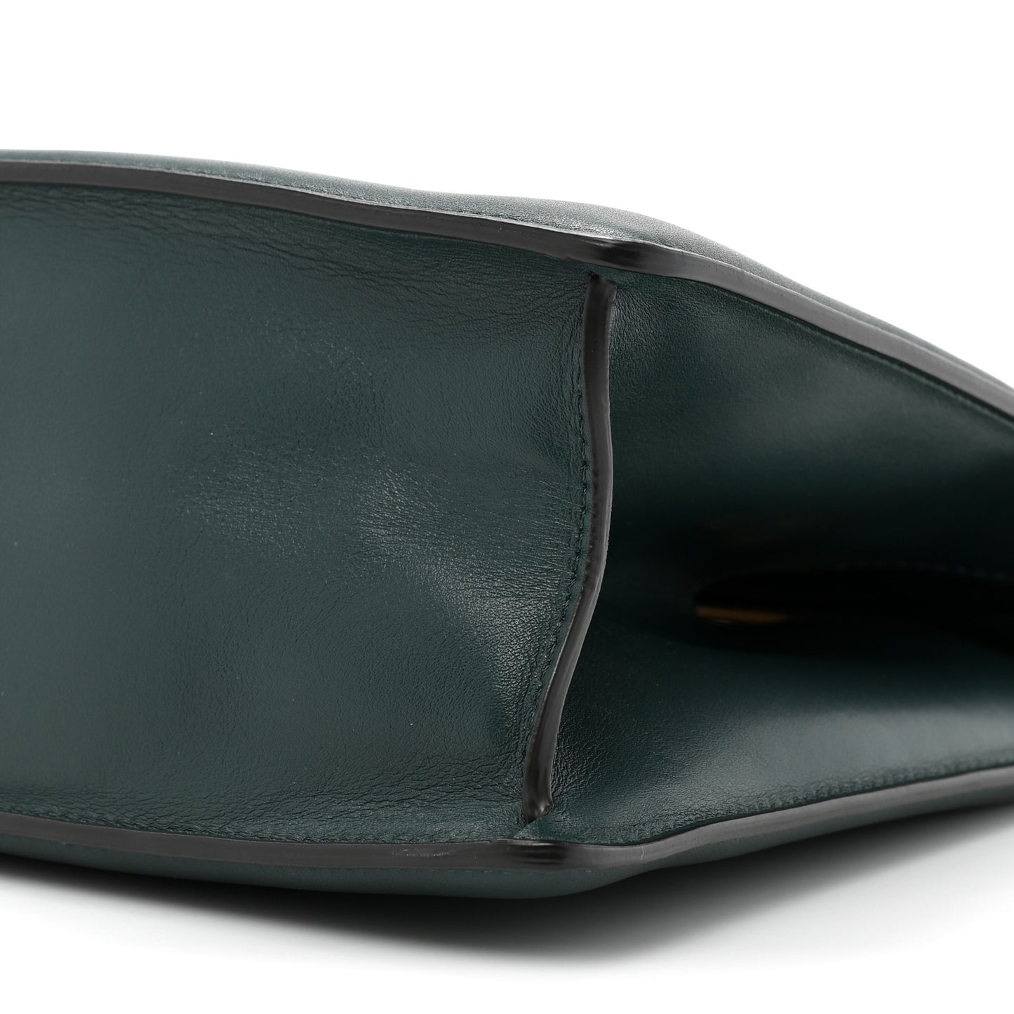 Smooth Calfskin Medium Clasp Shoulder Bag Amazone