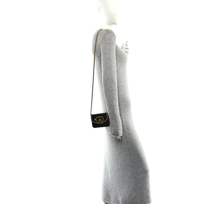 Chanel Patent Quilted Chain Around Heart Mini Chain Flap Black 2 of 12