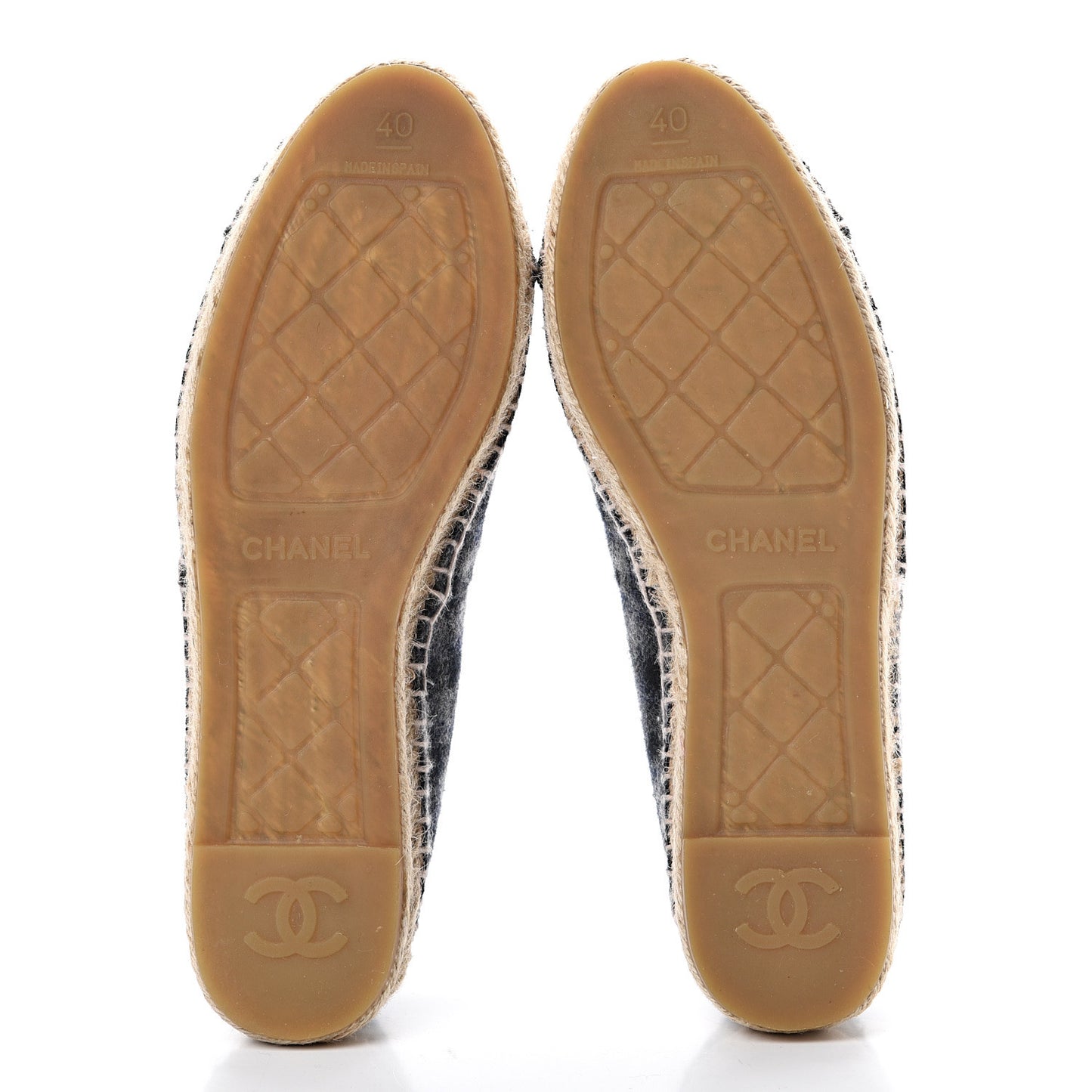 Flannel CC Espadrilles 40 Black Grey