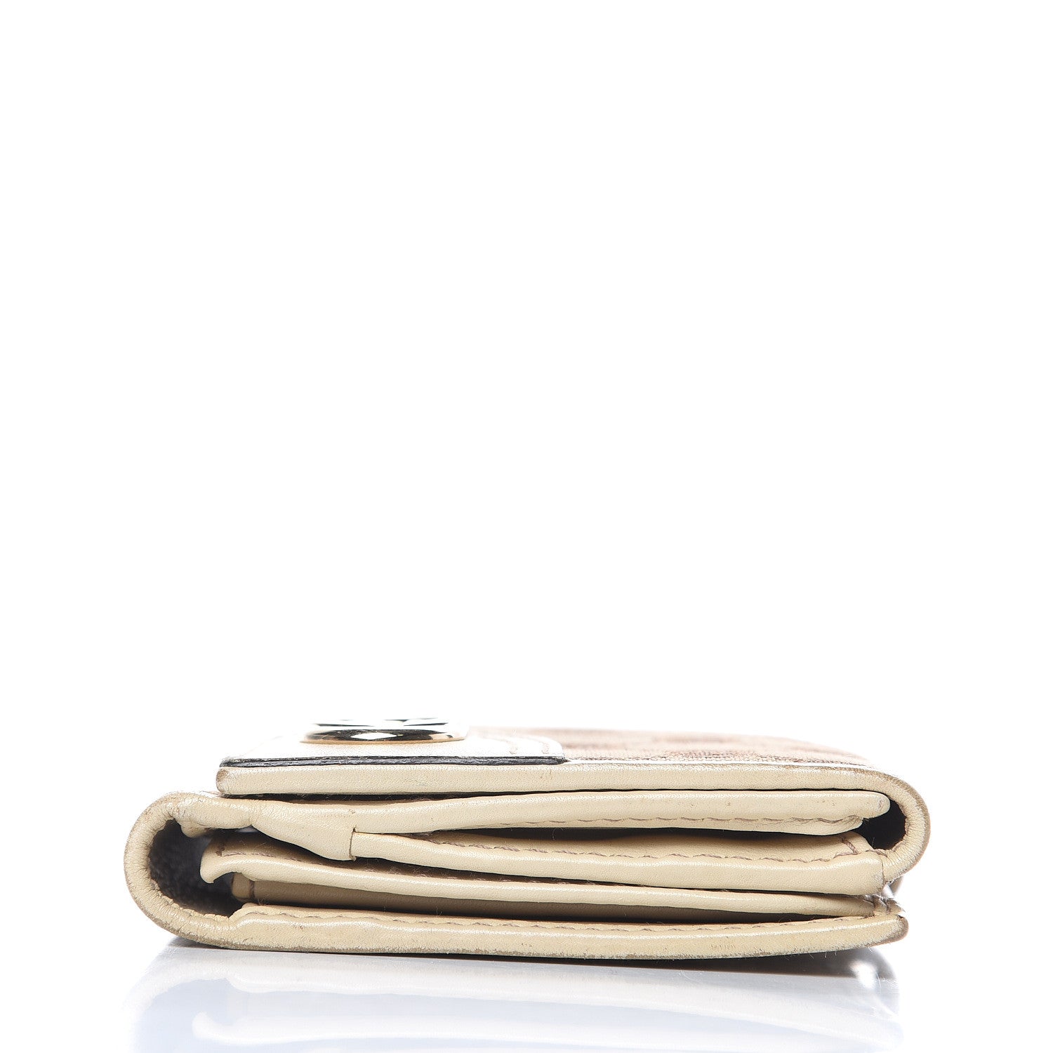 Gucci Monogram New Britt Continental Snap Wallet Off White 9 of 16