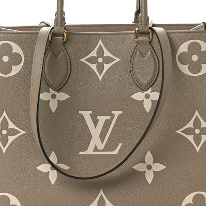 Louis Vuitton Empreinte Monogram Giant Onthego MM Tourterelle Creme 6 of 8