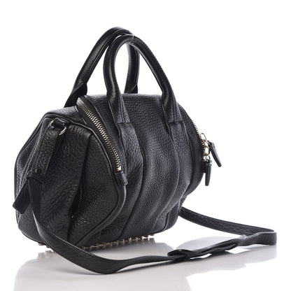 Alexander Wang Pebbled Lambskin Rockie Black Pale Gold Hardware 3 of 10