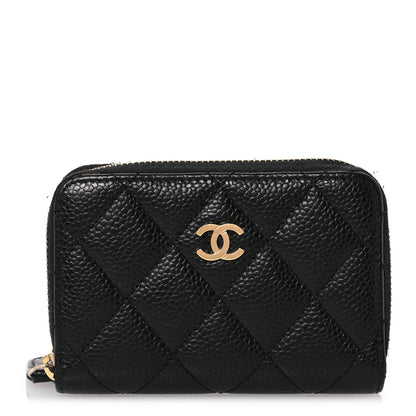 Chanel Caviar Quilted Classic Zipped Coin Purse Black 1 of 13