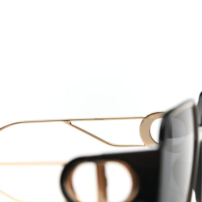 Christian Dior Acetate Square 30 Montaigne 2 Sunglasses Black Gold 6 of 7