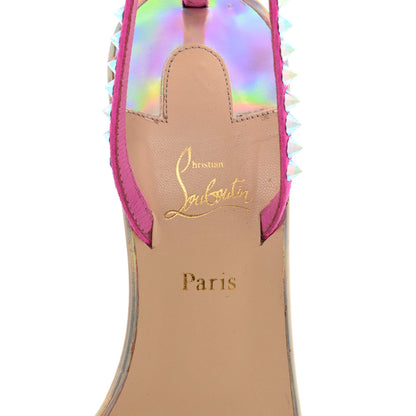 Christian Louboutin Metallic So Me 100 Sandals 37.5 Pink 7 of 12