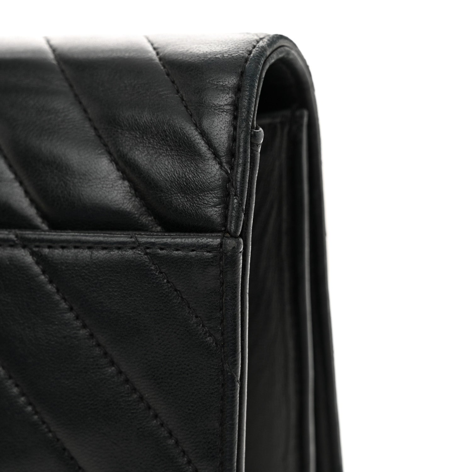 Chanel Lambskin Chevron Quilted Flap Black 13 of 15