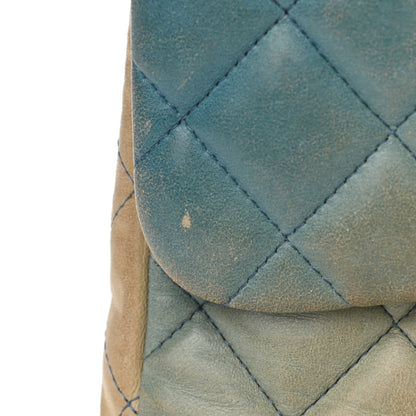 Chanel Lambskin Degrade Quilted Jumbo Single Flap Light Blue 15 of 17