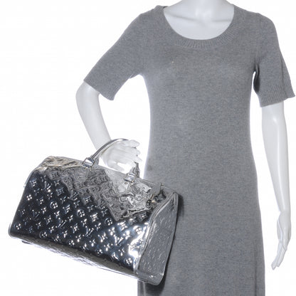 Louis Vuitton Monogram Miroir Speedy 35 Silver 2 of 7