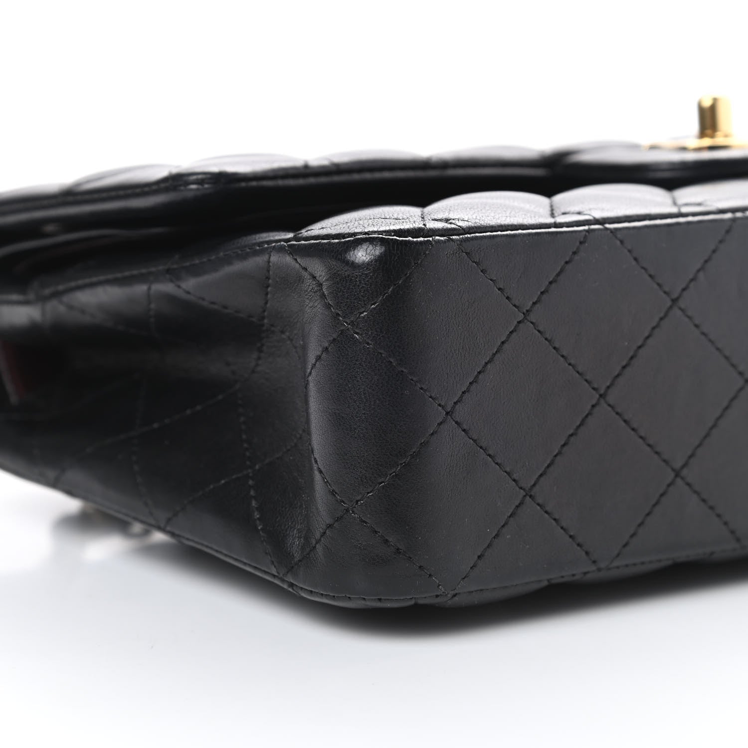 Chanel Lambskin Quilted Medium Double Flap Black 9 of 17