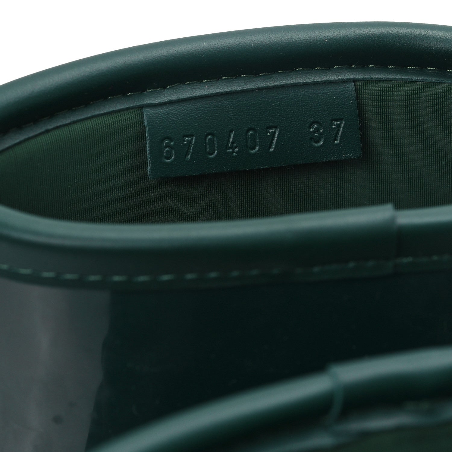 Gucci Rubber Womens Horsebit Ankle Boots 37 Vintage Green 8 of 9