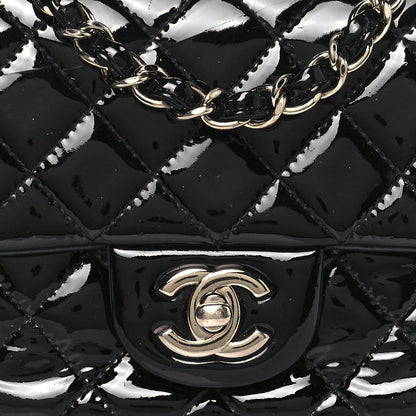 Chanel Patent Calfskin Quilted Mini Rectangular Flap Black 6 of 13