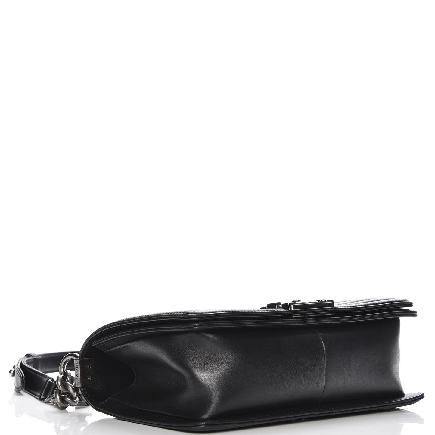 Lambskin Quilted Medium Boy Flap Black