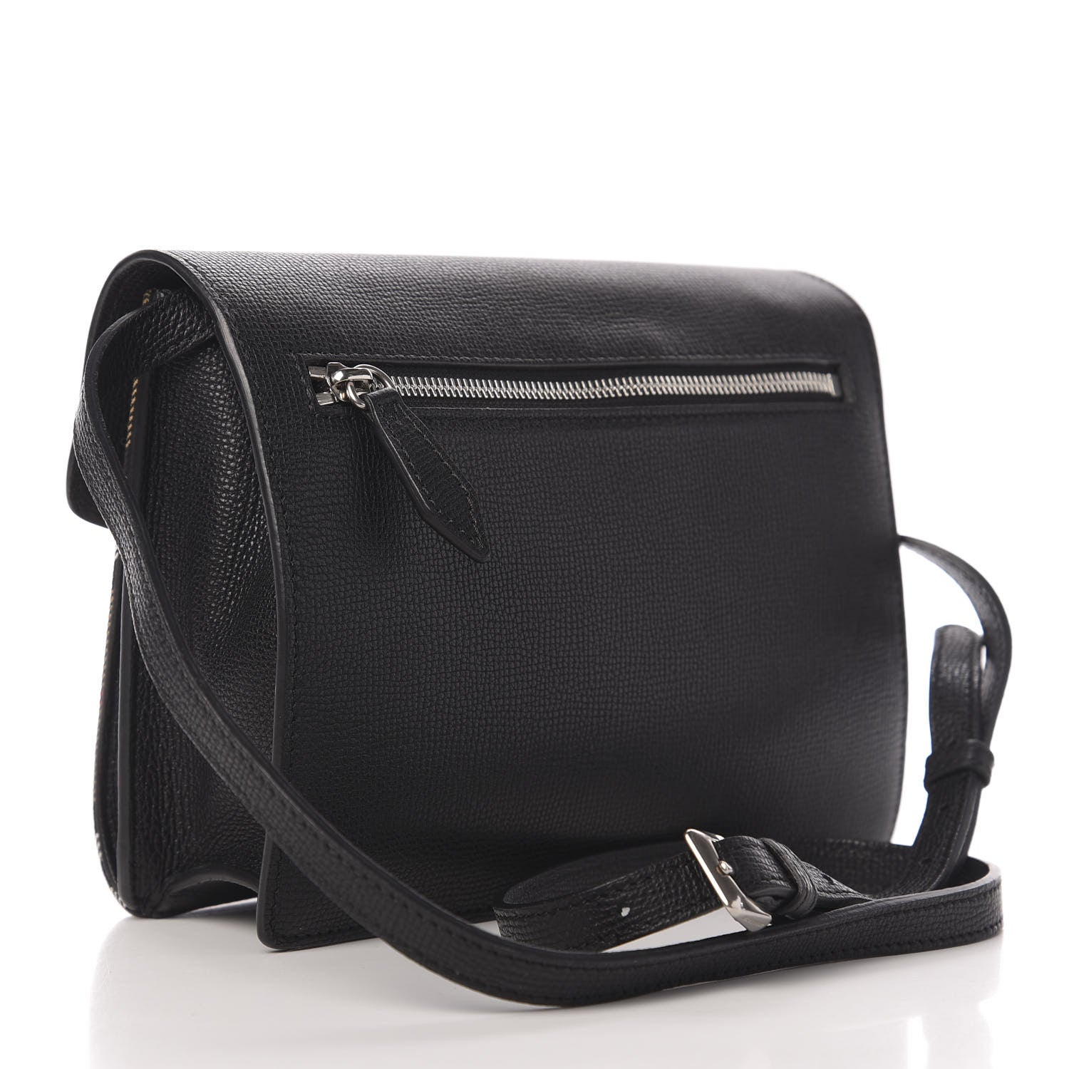 Burberry Derby Calfskin Vintage Check Small Macken Crossbody Bag Black 3 of 10