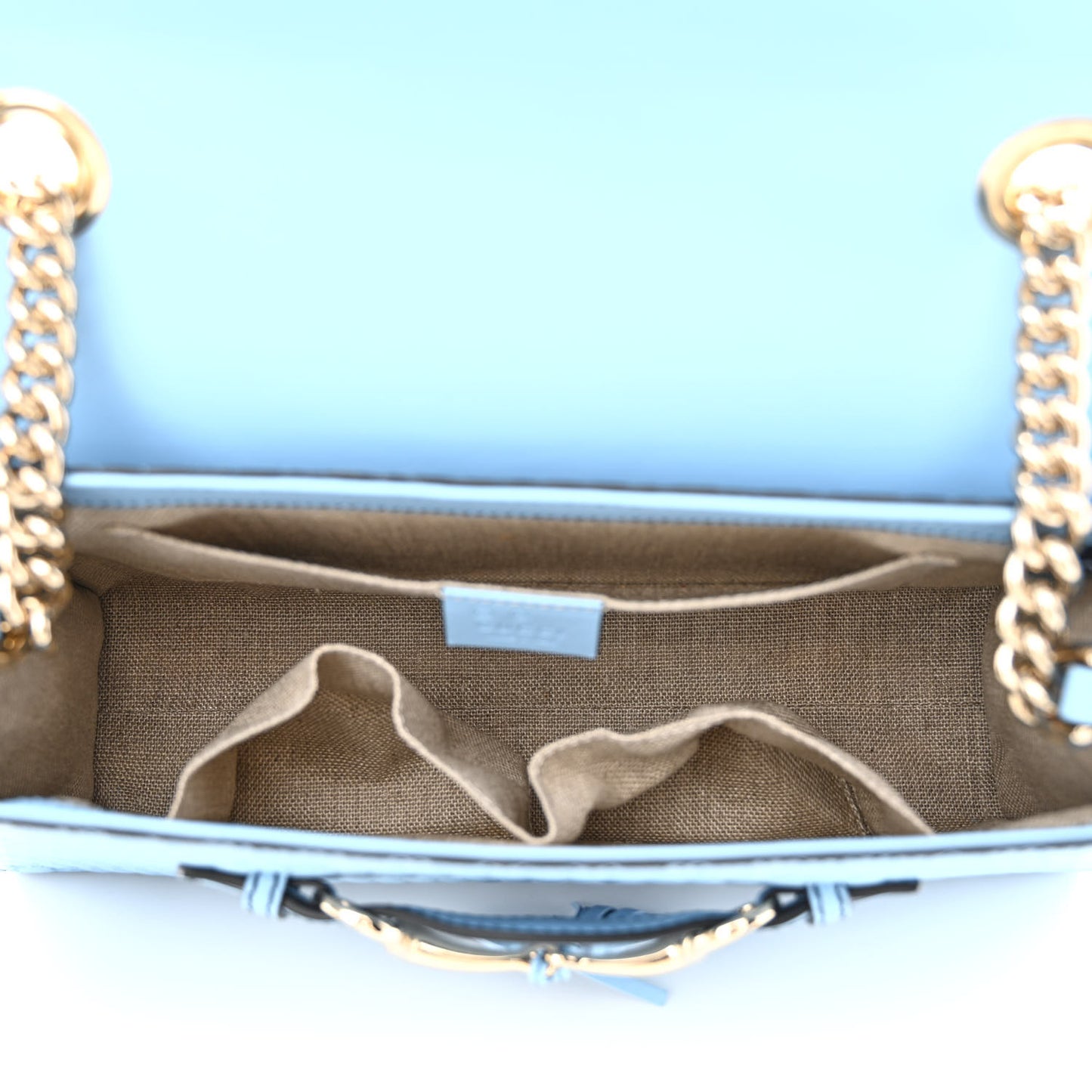 Microguccissima Medium Emily Chain Shoulder Bag Mineral Blue