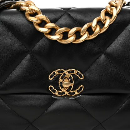 Chanel Lambskin Quilted Large Chanel 19 Flap Black 8 of 11