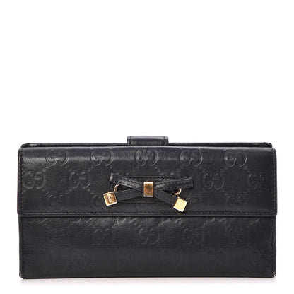 Gucci Guccissima Princy Continental Wallet Black 1 of 16
