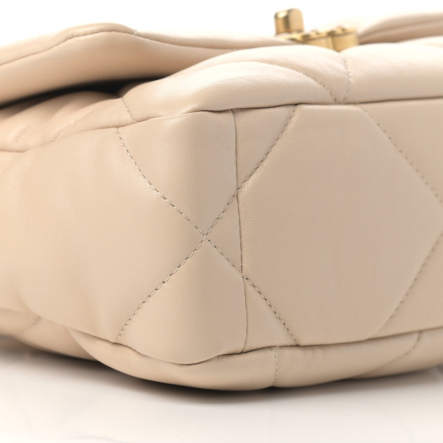 Chanel Lambskin Quilted Medium Chanel 19 Flap Beige 8 of 9