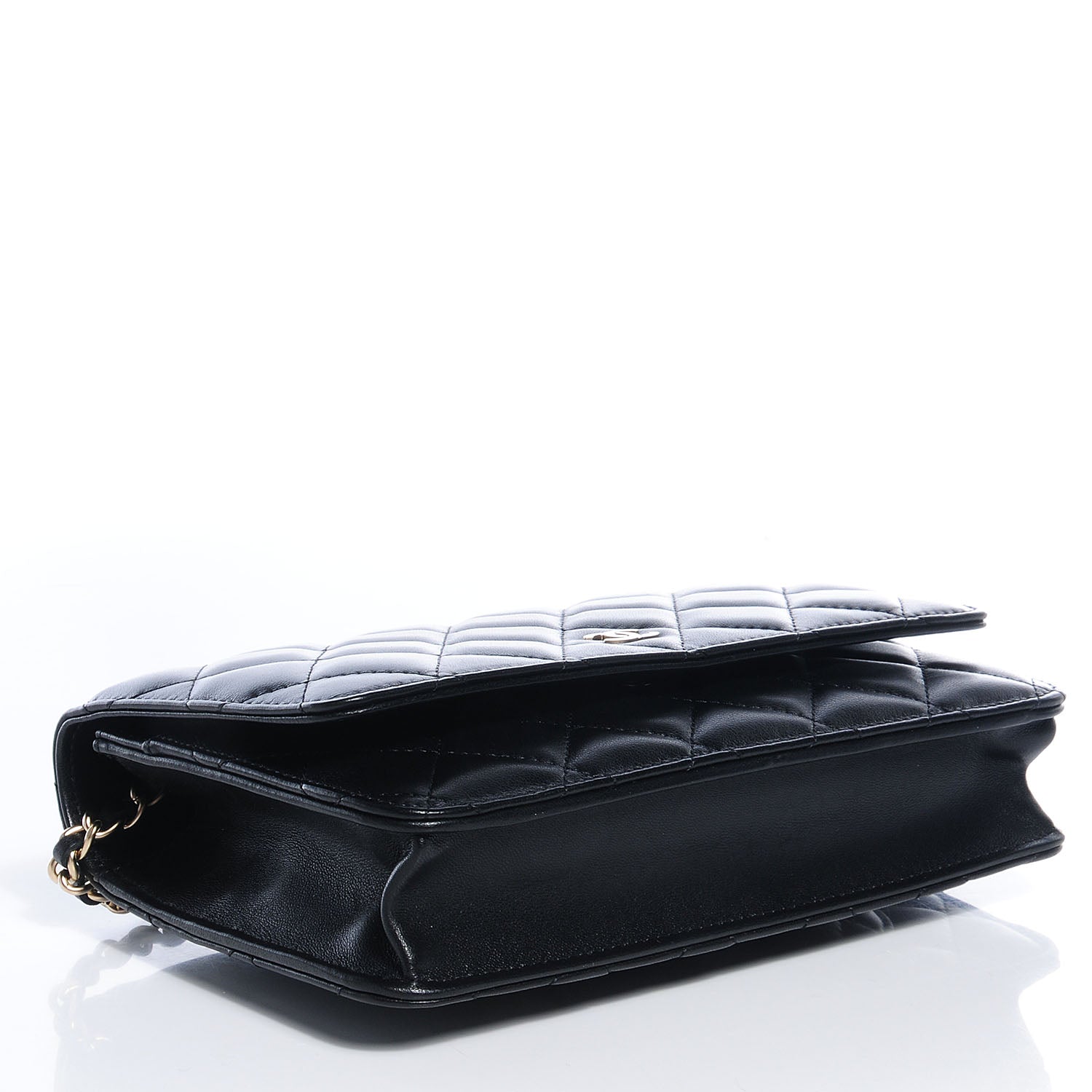 Chanel Lambskin Quilted Wallet On Chain WOC Black 4 of 9