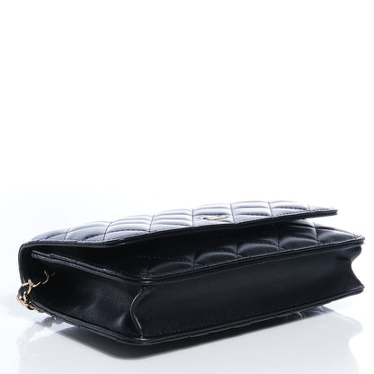 Chanel Lambskin Quilted Wallet On Chain WOC Black 4 of 9