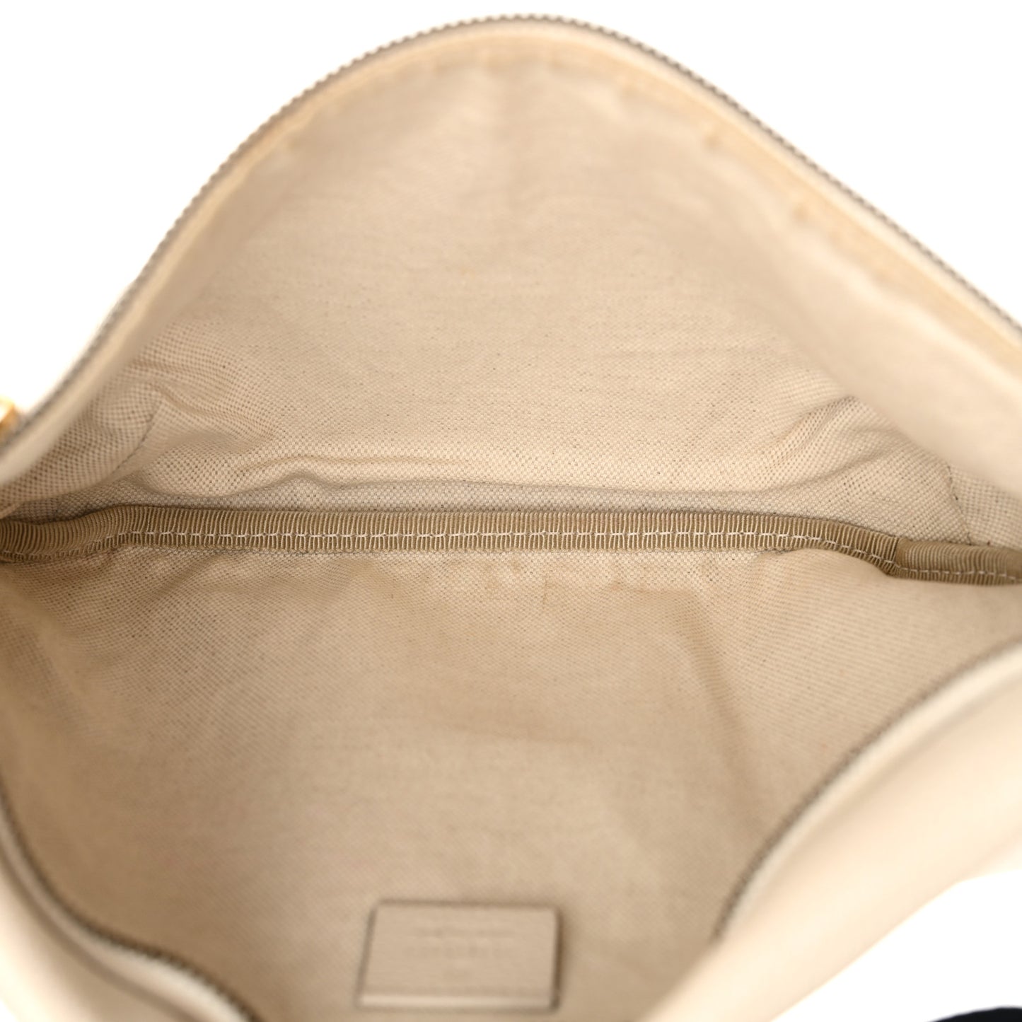 Grained Calfskin Logo Belt Bag White